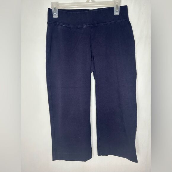 Lands’ End Women’s Starfish Pull-on Navy Blue Cropped Pants Size S 4-6 - Picture 12 of 14